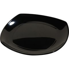 4330603 Melamine Upturned Corner Medium Square Plate 9.5" - Black