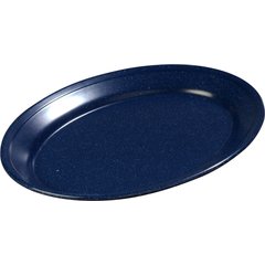 4356035 Dallas Ware® Melamine Oval Platter Tray 12" x 8.5" - Café Blue