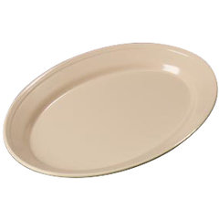 4356025 Dallas Ware® Melamine Oval Platter Tray 12" x 8.5" - Tan
