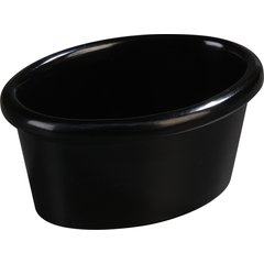 S31003 Melamine Smooth Oval Ramekin 2 oz - Black