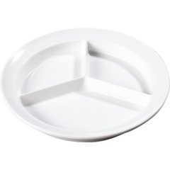 KL20302 Kingline™ Melamine 3-Compartment Deep Plate 8.75" - White