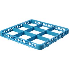 RE914 OptiClean™ 9-Compartment Divided Glass Rack Extender 1.78" - Carlisle Blue
