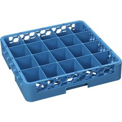 RC2014 OptiClean™ 20-Compartment Divided Tilted Glass Rack 20 Compartment - Carlisle Blue