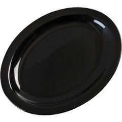 KL12703 Kingline™ Melamine Oval Platter Tray 12" x 9" - Black