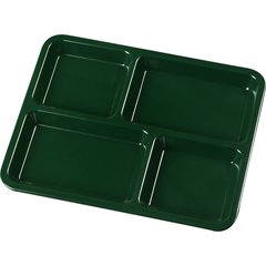 KL44408 4-Compartment Melamine Tray 8.5" x 11" - Forest Green