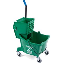 3690809 Commercial Mop Bucket with Side-Press Wringer 26 Quart - Green