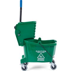 3690809 Commercial Mop Bucket with Side-Press Wringer 26 Quart - Green