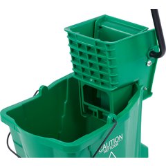 3690809 Commercial Mop Bucket with Side-Press Wringer 26 Quart - Green