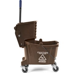 3690869 Commercial Mop Bucket with Side-Press Wringer 26 Quart - Brown