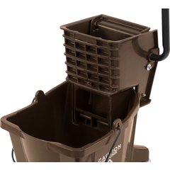 3690869 Commercial Mop Bucket with Side-Press Wringer 26 Quart - Brown