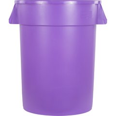 34103289 Bronco™ Round Waste Bin Trash Container 32 Gallon - Purple