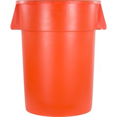 34104424 Bronco™ Round Waste Bin Trash Container 44 Gallon - Orange