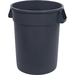34103223 Bronco™ Round Waste Bin Trash Container 32 Gallon - Gray