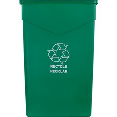 342023REC09 TrimLine™ Rectangle RECYCLE Waste Container 23 Gallon - Green