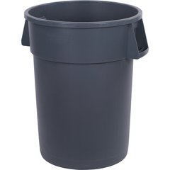 34104423 Bronco™ Round Waste Bin Trash Container 44 Gallon - Gray