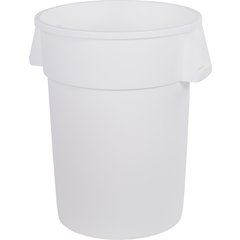 34104402 Bronco™ Round Waste Bin Trash Container 44 Gallon - White