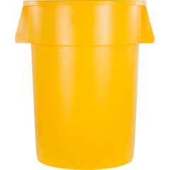 34104404 Bronco™ Round Waste Bin Trash Container 44 Gallon - Yellow