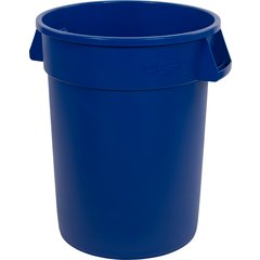 34103214 Bronco™ Round Waste Bin Trash Container 32 Gallon - Blue