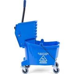 3690814 Commercial Mop Bucket with Side-Press Wringer 26 Quart - Blue