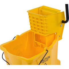 3690404 Commercial Mop Bucket with Side-Press Wringer 35 Quart - Yellow