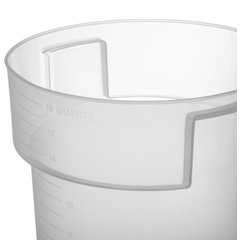 180530 Polypropylene Bain Marie Food Storage Container 18 qt - Translucent