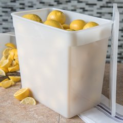 162902 StorPlus™ Polyethylene Space Saver Food Storage Container 18 qt - White