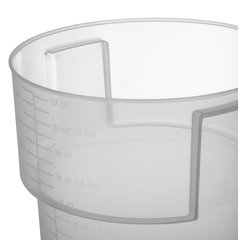 220530 Polypropylene Bain Marie Food Storage Container 22 qt - Translucent