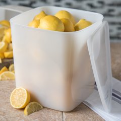 156802 StorPlus™ Polyethylene Space Saver Food Storage Container 8 qt - White