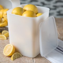 154402 StorPlus™ Polyethylene Space Saver Food Storage Container 4 qt - White