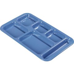 4398392 Right-Hand Space Saver 6-Compartment Melamine Tray 9" x 15" - Sandshade