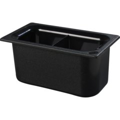 CM110303 Coldmaster® Food Pan with Divider 1/3 Size - Black