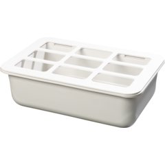 CM104902 Coldmaster® 6" Deep Full-Size Coldpan with Organizer 24 qt - White