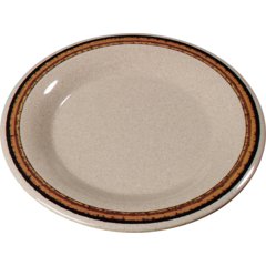 43013908 Durus® Melamine Wide Rim Dinner Plate 9" - Sierra Sand on Sand