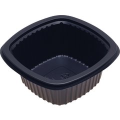 DXMW516PBLK Microwaveable Square Side Dish 16oz. (500/cs) - Black