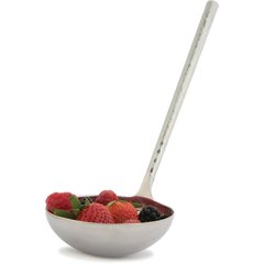 60203 Terra™ Ladle 13.5" - 4 oz - Hammered Mirror Finish - Stainless Steel