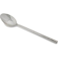 60200 Terra™ Solid Serving Spoon 12" - Hammered Mirror Finish - Stainless Steel