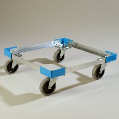 C2220A14 E-Z Glide™ Open Aluminum Dolly Without Handle 20.63" x 20.63" x 6.5" - Carlisle Blue