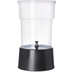 222903 Round Beverage Dispenser with Base 5 Gallon - Black