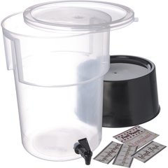 222903 Round Beverage Dispenser with Base 5 Gallon - Black
