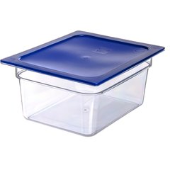 10222B07 StorPlus™ Polycarbonate Food Pan 1/2 Size, 6" Deep - Clear