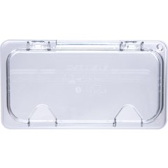 10280Z07 StorPlus™ EZ Access Hinged Notched Universal Food Pan Lid 1/3 Size - Clear