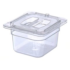 10310U07 StorPlus™ Polycarbonate Handled Universal Lid 1/6 Size - Clear