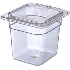 10316U07 StorPlus™ Polycarbonate Flat Universal Lid 1/6 Size - Clear