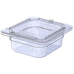 10316U07 StorPlus™ Polycarbonate Flat Universal Lid 1/6 Size - Clear