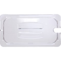 10271U07 StorPlus™ Polycarbonate Notched Handled Universal Lid 1/3 Size - Clear