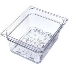 1023507 StorPlus™ Polycarbonate Food Pan Drain Grate 1/2 Size - Clear