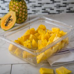 1023507 StorPlus™ Polycarbonate Food Pan Drain Grate 1/2 Size - Clear