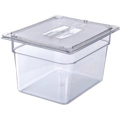 10223B07 StorPlus™ Polycarbonate Food Pan 1/2 Size, 8" Deep - Clear