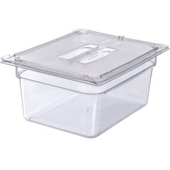 10222B07 StorPlus™ Polycarbonate Food Pan 1/2 Size, 6" Deep - Clear