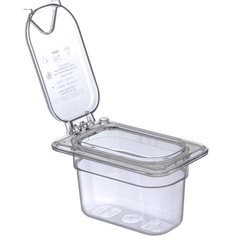 3068707 StorPlus™ Polycarbonate Food Pan 1/9 Size, 4" Deep - Clear